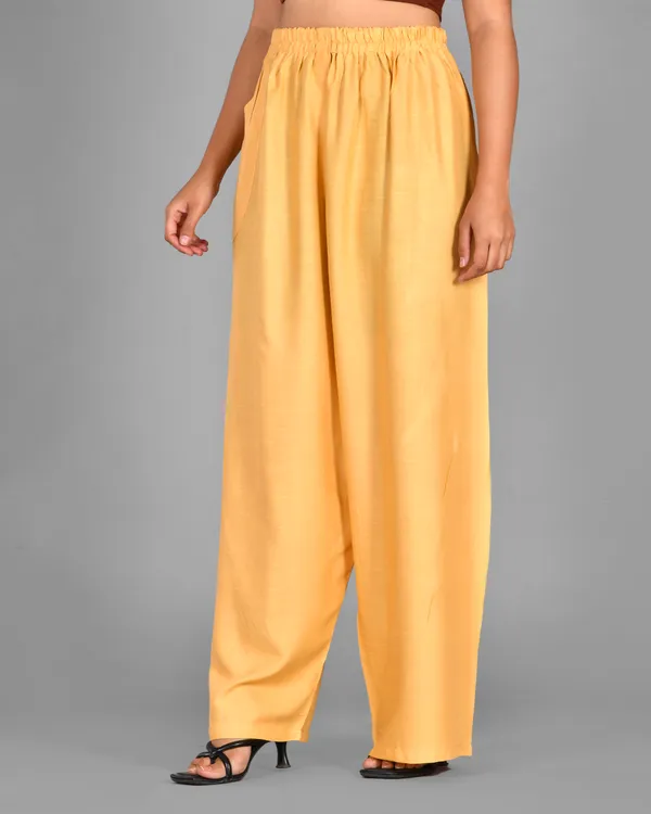 Cream_Rayon_Palazzo_Pant_For_Women