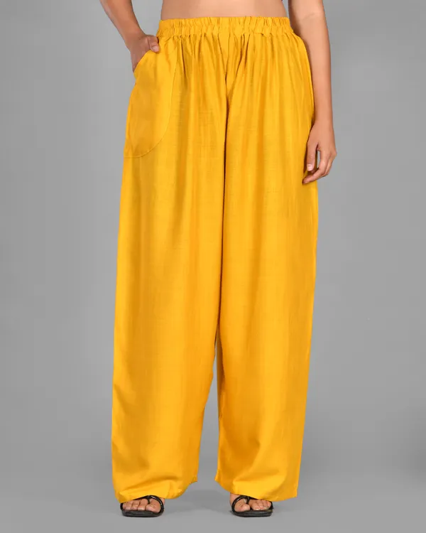 Mustard_Rayon_Palazzo_Pant_For_Women