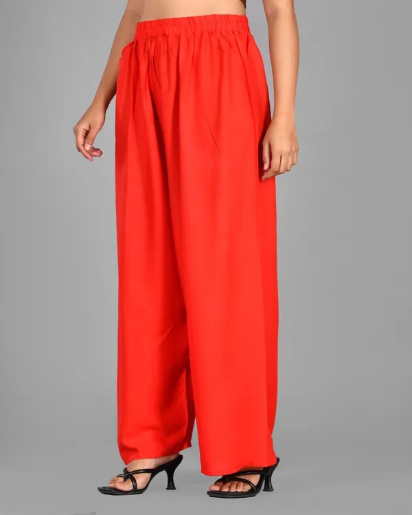 Red_Rayon_Palazzo_Pant_For_Women
