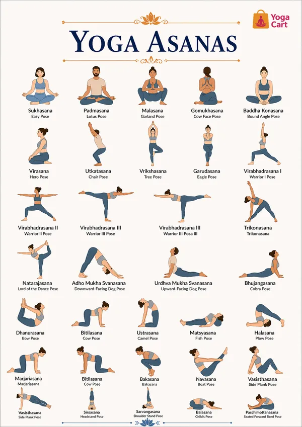 Yogasana_Chart_A4_Size_Pack_Of_4