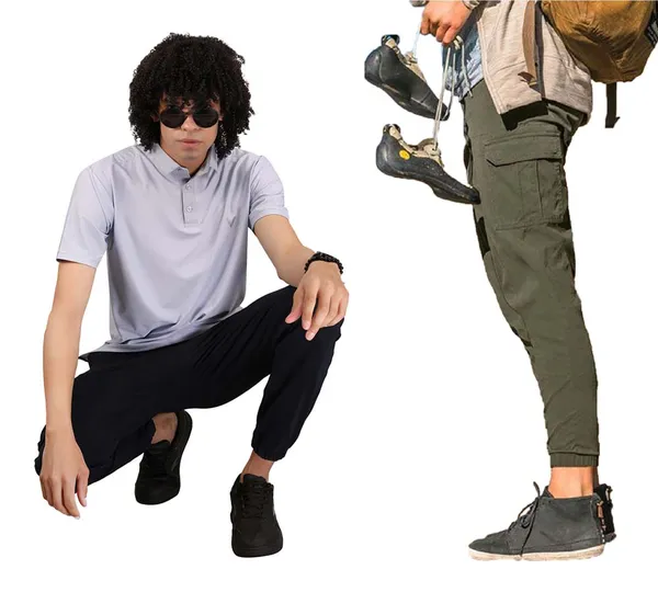 Blue_And_Green_Twill_Lycra_Cargo_Track_Pants_For_Unisex_(Combo_Pack)