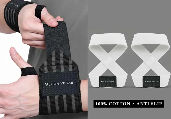 Black_And_White_Nylon_Wrist_Support_For_Men_And_Women(Set_Of_2)