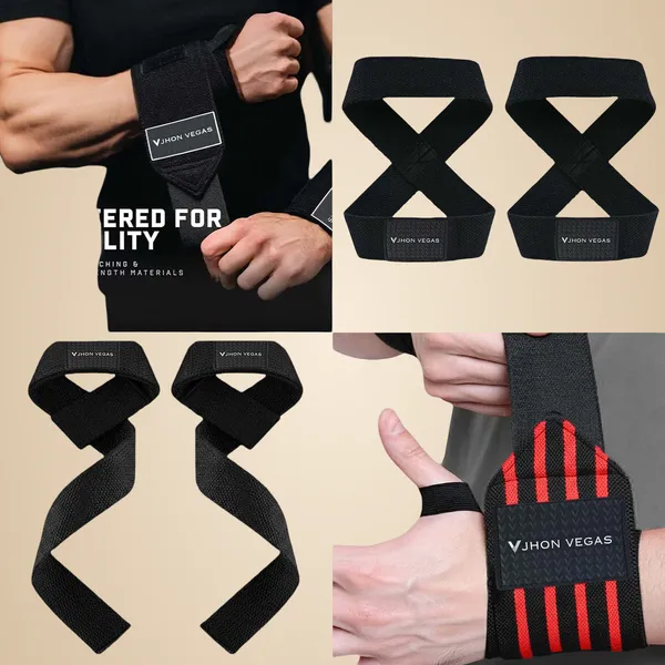 Black_And_Red_Cotton_Arm_Support_For_Men_And_Women(Set_of_4)