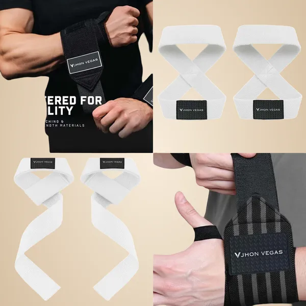 White_And_Black_Cotton_Arm_Support_For_Men_And_Women(Set_Of_4)