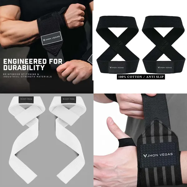 Black_And_White_Cotton_Arm_Support_For_Men_And_Women(Set_Of_4)