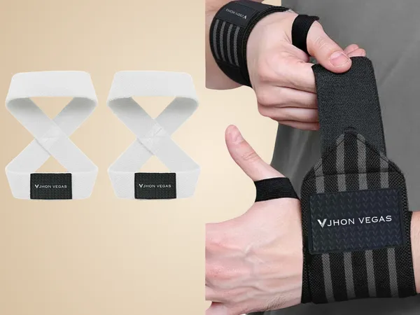 White_And_Grey_Cotton_Arm_Support_For_Men_And_Women(Set_Of_2)