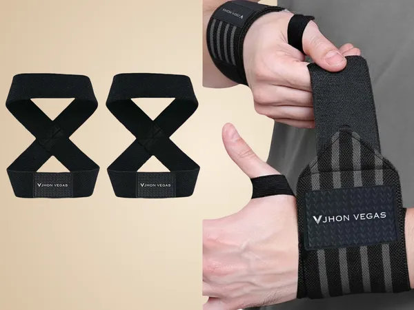 Black_And_Grey_Cotton_Arm_Support_For_Men_And_Women(Set_Of_2)