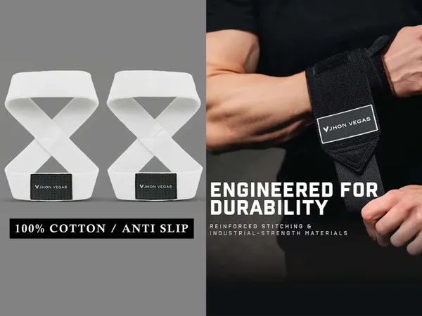 White_And_Black_Cotton_Arm_Support_For_Men_And_Women(Set_Of_2)