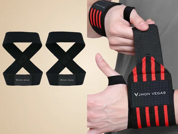 Black_And_Red_Cotton_Arm_Support_For_Men_And_Women(Set_Of_2)