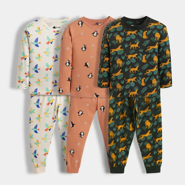 Multicolour_Cotton_Casual_Nightwear_Set_For_Kids