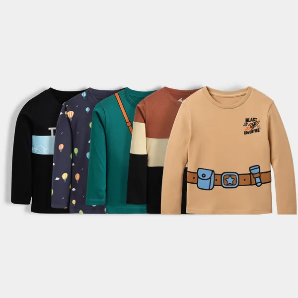 Multicolour_Cotton_Casual_T-Shirt_For_Kids
