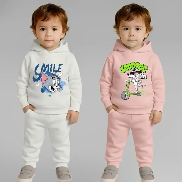 Multicolour_Cotton_Casual_Hoodie_Set_For_Kids