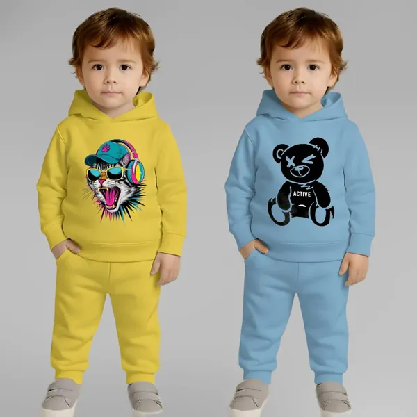 Multicolour_Cotton_Casual_Hoodie_Set_For_Kids