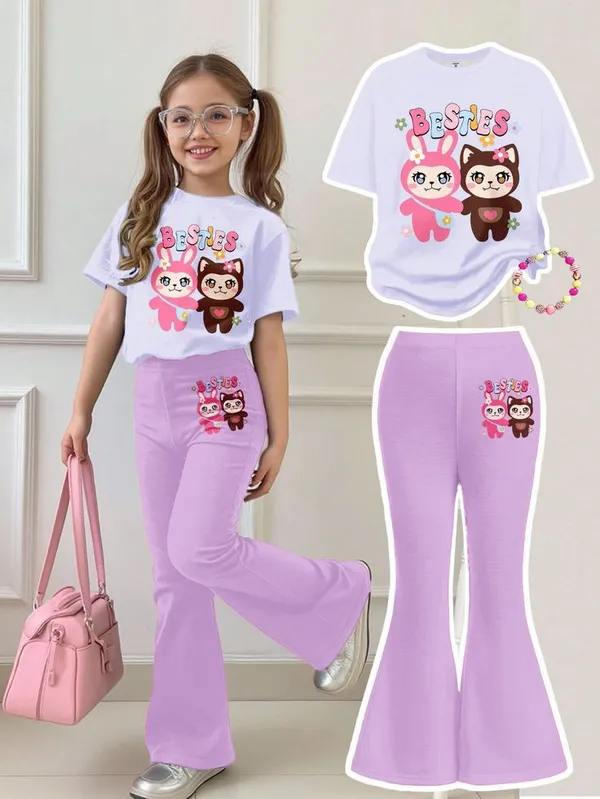 White_&_Purple_The_Perfect_T_Shirt_And_Bottom