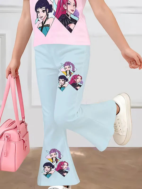 Pink_Light_Pink_T_Shirt_And_Bottom_Pants_For_Girl