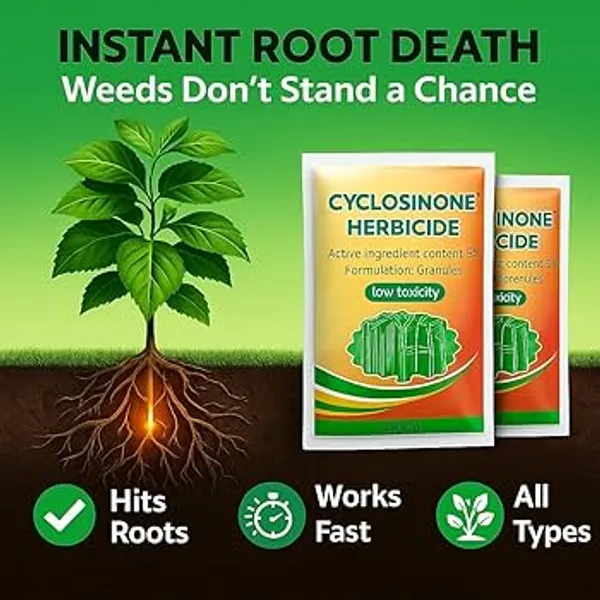 Cyclosinone_Herbicide_Granules_-_Pack_of_2_(250_gms_each)-_Certified_&_Tested_✅_|_5%_Active_Formula_|_Safe_Weed_Control_for_Lawns,_Gardens_&_Farmlands