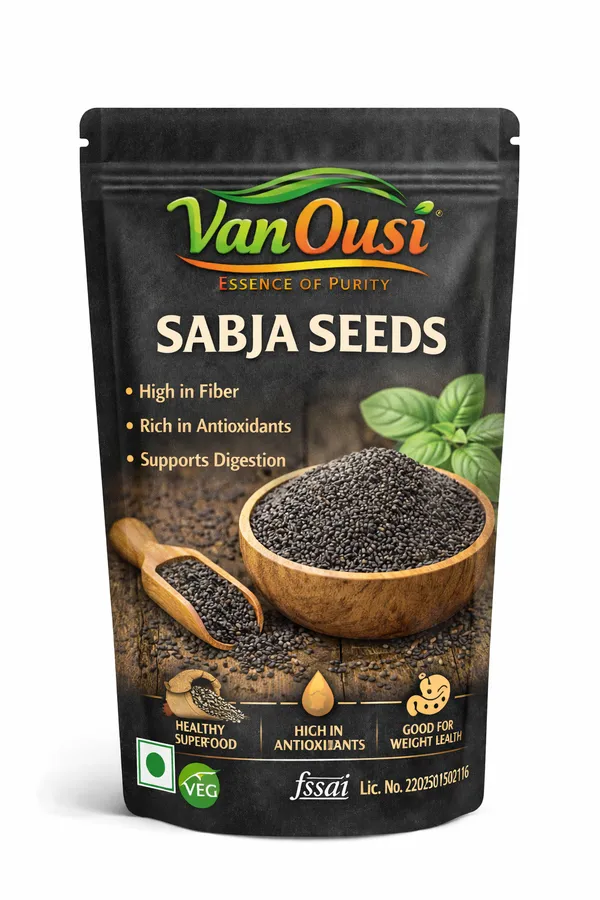 Sabja_Seeds|Basil_Seeds|Tukmaria_Seeds|Falooda_Seeds_1St_Quality_Seed_(500_Per_Packet)