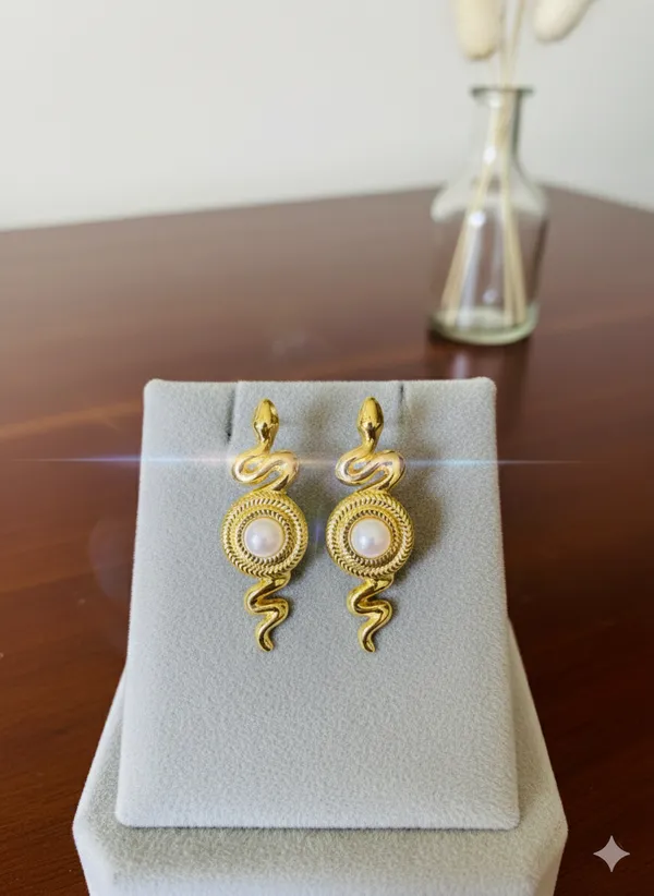 Luxurious_gold_snake_drop_eaarings