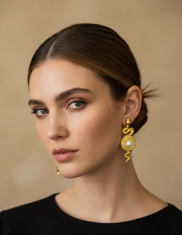 Luxurious_gold_snake_drop_eaarings