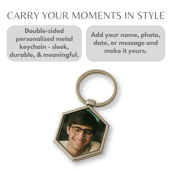 Multicolour_Metal_Customized_Double-Side_Hexagon_Photo_Keychain