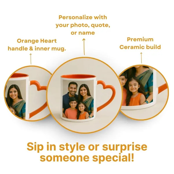 Orange_Ceramic_Customized_Heart_Handle_Photo_Mug