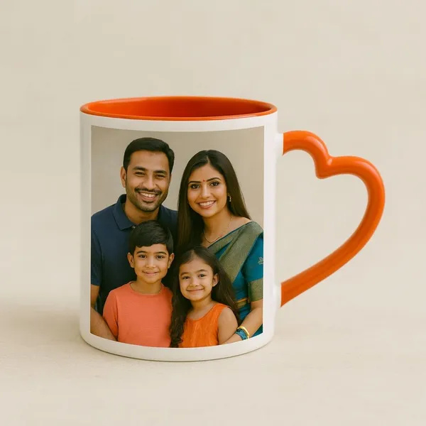 Orange_Ceramic_Customized_Heart_Handle_Photo_Mug