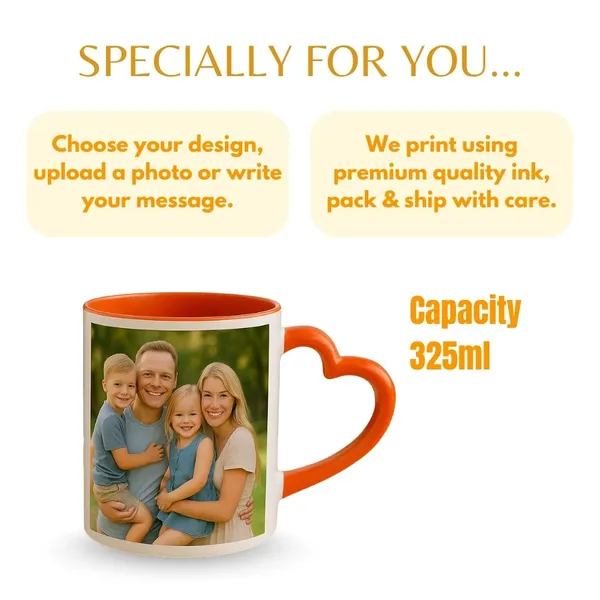 Orange_Ceramic_Customized_Heart_Handle_Photo_Mug