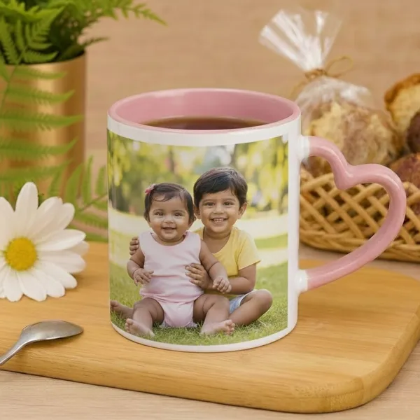 Light_Pink_Ceramic_Customized_Heart_Handle_Photo_Mug