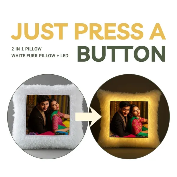 White_Furr_Customized_Square_Led_Photo_Pillow