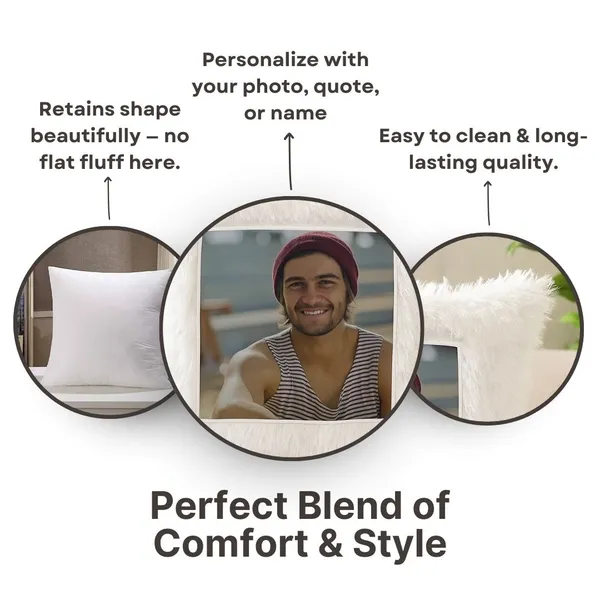 White_Furr_Customized_Square_Photo_Pillow
