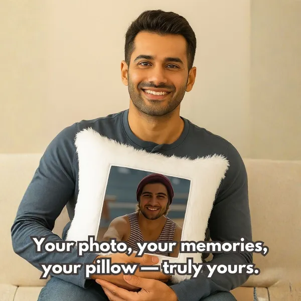 White_Furr_Customized_Square_Photo_Pillow