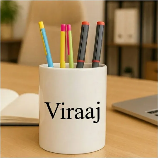 White_Ceramic_Cuztomized_Name_Pen_Stand