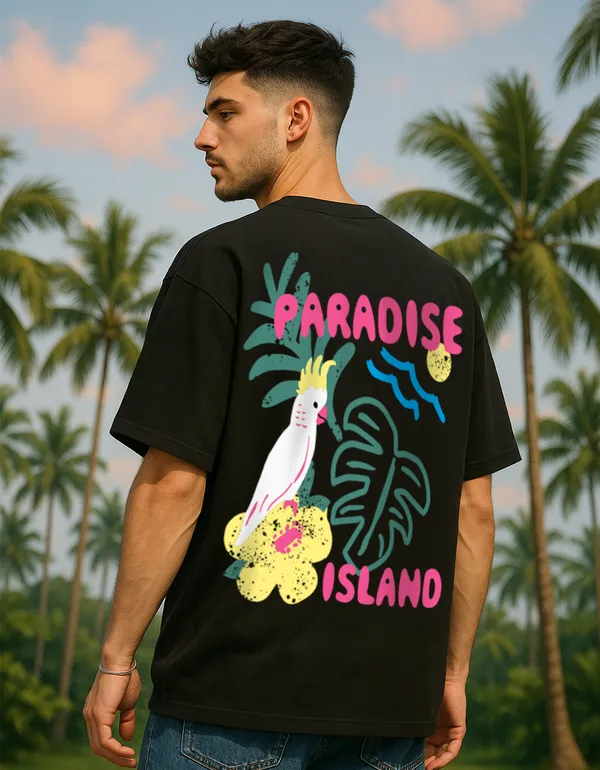 Paradise_Island_Oversized_Tee_–_Black_|_Unisex