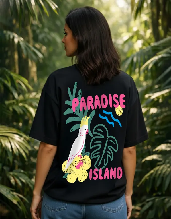Paradise_Island_Oversized_Tee_–_Black_|_Unisex