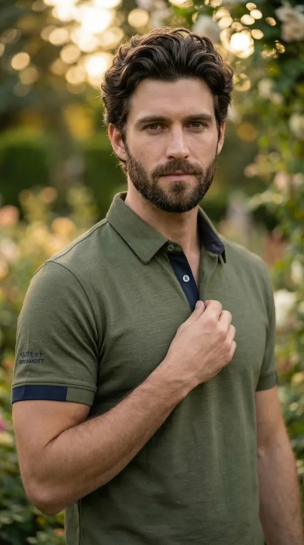 Olive_Green_Luxe_Polo_Neck_T-Shirt_For_Men