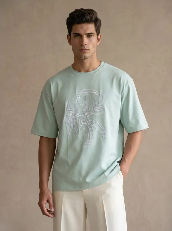 Wilderness_Embroidered_Oversized_Tee_–_Aqua_Blue_|_Unisex