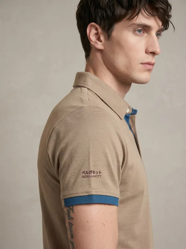 Beige_Luxe_Polo_T-Shirt_For_Men
