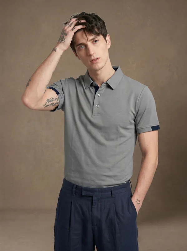 Dolphin_Grey__Luxe_Polo_T-Shirt_For_Men