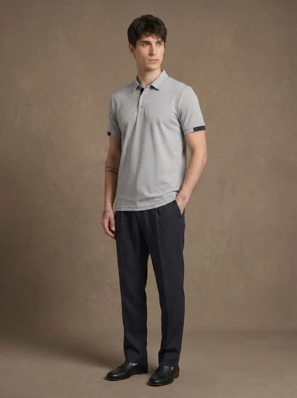 Dolphin_Grey__Luxe_Polo_T-Shirt_For_Men