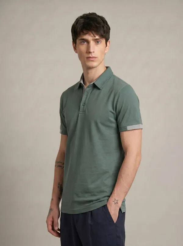 Forest_Green_Luxe_Polo_T-Shirt_For_Men