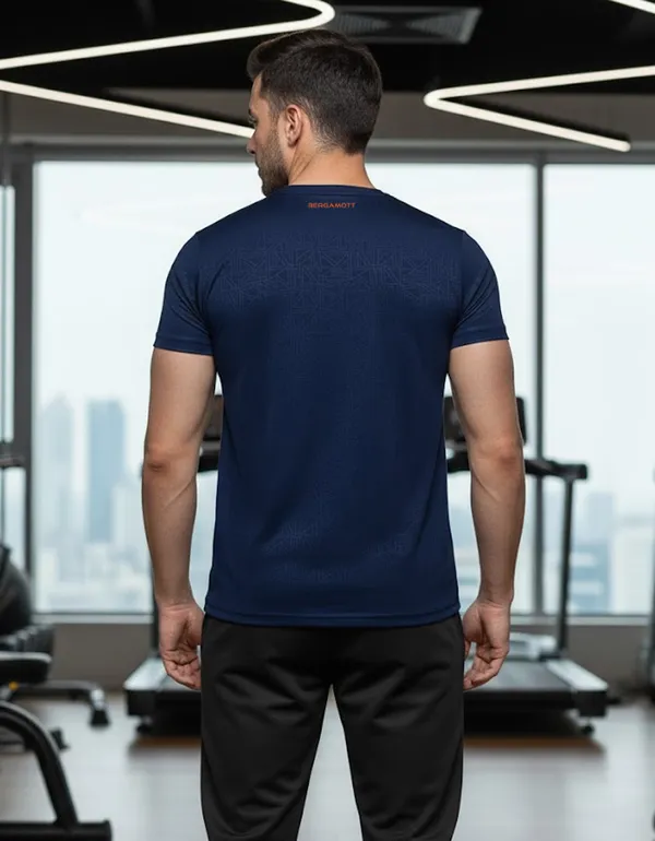Navy_Blue_100%_Polyester_Aero_Dry_Born_To_Make_History_Activewear_T-Shirt_For_Unisex