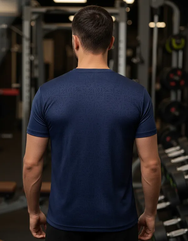 Navy_Blue_100%_Polyester_Aero_Dry_Born_To_Make_History_Activewear_T-Shirt_For_Unisex