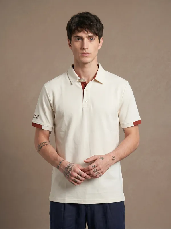 Ivory_Luxe_Polo_T-Shirt_For_Men