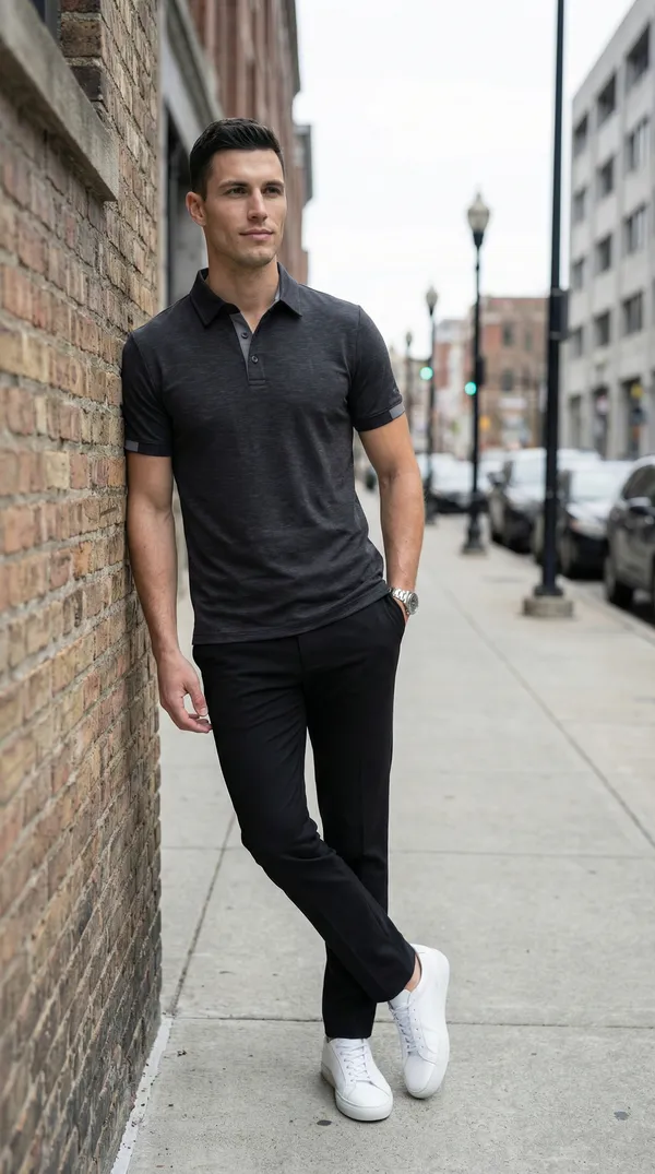 Black_Luxe_Polo_Neck_T-Shirt_For_Men