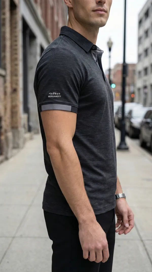 Black_Luxe_Polo_Neck_T-Shirt_For_Men