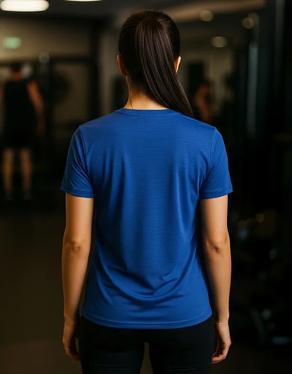 Royal_Blue_100%_Polyester_Aero_Dry_Too_Fast_To_Follow_Activewear_T-Shirt_For_Unisex