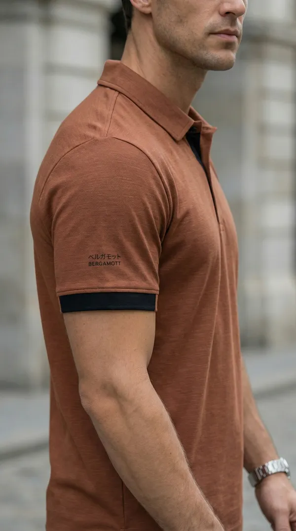 Tan_Brown_Luxe_Polo_Neck_T-Shirt_For_Men