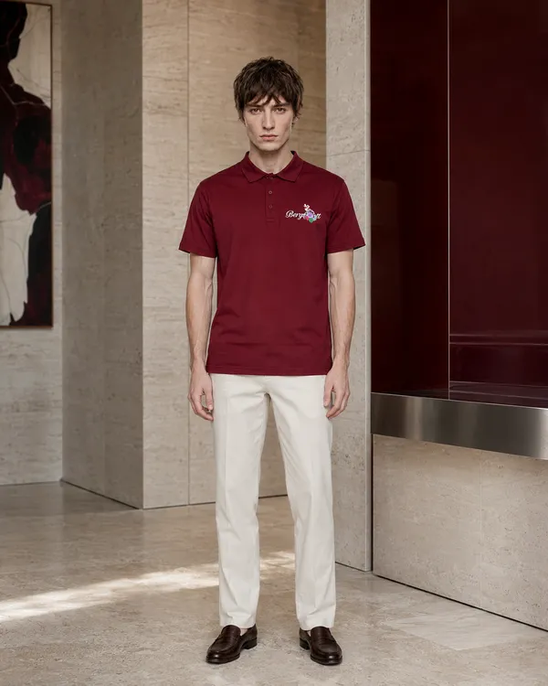 The_Dragon_Blossom_Rave_Polo_|_240_GSM_cotton_rich_fabric_|_Rich_Maroon_|Unisex