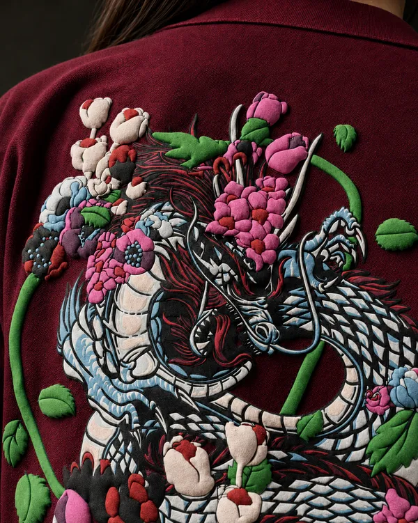 The_Dragon_Blossom_Rave_Polo_|_240_GSM_cotton_rich_fabric_|_Rich_Maroon_|Unisex