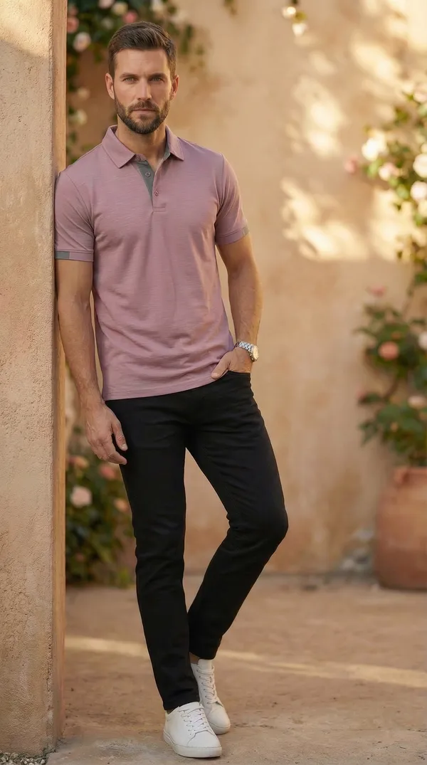 Spanish_Pink_Luxe_Polo_Neck_T_Shirt_For_Men